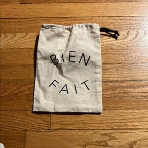 Madewell jewelry bag: Canvas Drawstring Bag with Black Text